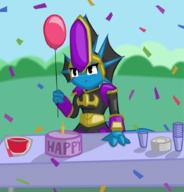 artist:cloudi balloon birthday cake character:Merga party safe // 876x913 // 270.4KB