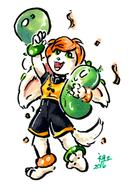 Freedom_Planet_2 artist:not-fun balloon barefoot brushpen character:Milla_Basset safe sgdq // 379x558 // 222.8KB