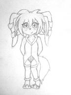 artist:Halpenstance barefoot blush character:Milla_Basset happy safe sketch standing // 852x1136 // 284.8KB