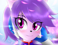 Freedom_Planet_2 Petals artist:kenjikanzaki05 character:Sash_Lilac closeup cute female safe smile // 900x700 // 503.5KB