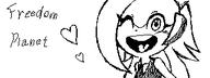 artist:タケノコノコ character:Sash_Lilac freedom_planet miiverse monochrome no_background safe smile text wink // 320x120 // 2.5KB