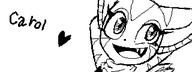 artist:タケノコノコ character:Carol_Tea female heart miiverse monochrome no_background safe smile text // 320x120 // 2.5KB