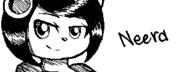 artist:sheena character:Neera_Li female freedom_planet miiverse monochrome no_background safe smile text // 320x120 // 3.2KB