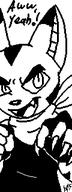 artist:mushroom32x bandana character:Carol_Tea freedom_planet miiverse monochrome no_background safe text // 120x320 // 4.0KB