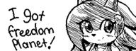 artist:sheena character:Sash_Lilac freedom_planet miiverse monochrome no_background safe smile text // 320x120 // 5.2KB