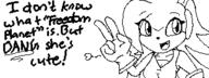 artist:RHP_Gaming character:Sash_Lilac female freedom_planet miiverse monochrome no_background safe smile text // 320x120 // 4.4KB