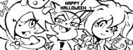 Bubsy Cream_the_rabbit Rosalina Team_Lilac alt_outfit artist:the_trav character:Carol_Tea character:Milla_Basset character:Sash_Lilac cosplay crossover female freedom_planet miiverse monochrome no_background safe smile sonic_the_hedgehog text wink // 320x120 // 5.0KB