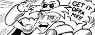 artist:the_trav character:Dr_Eggman character:Lord_Brevon crossover freedom_planet male miiverse monochrome safe simple_background sonic_the_hedgehog speech_bubble text // 320x120 // 4.6KB