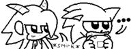 artist:★Flame★ character:Sash_Lilac character:Sonic crossover female freedom_planet miiverse monochrome no_background safe sonic_the_hedgehog text // 320x120 // 3.4KB