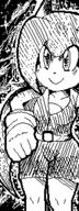 artist:Sketchmii character:Sash_Lilac female freedom_planet miiverse monochrome safe simple_background smile // 120x320 // 7.4KB